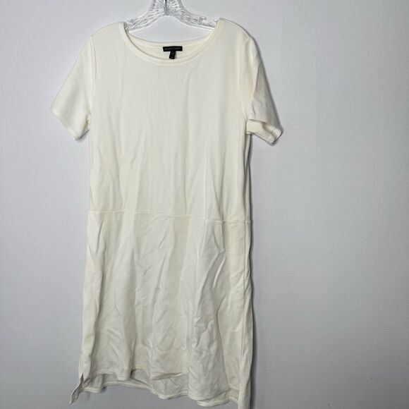 Eileen Fisher ivory midi dress size medium - Picture 1 of 5